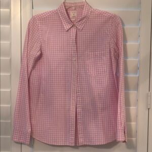 Pink Gingham Button-Up Shirt